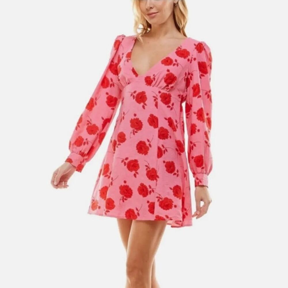 Crystal Doll Floral Corset Bustier Romantic Mini Dress Women XXS NWOT